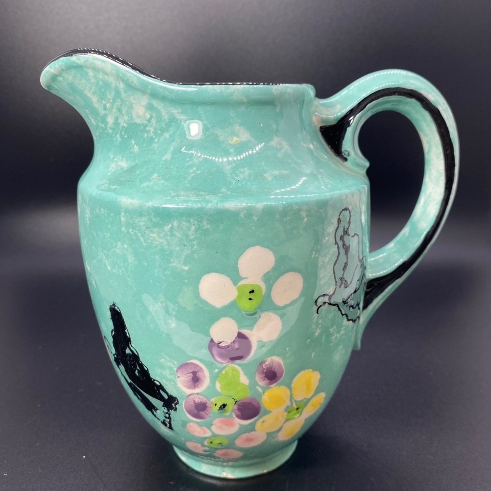 Vintage‎ ceramic jug, signed Marlene 1972 #221